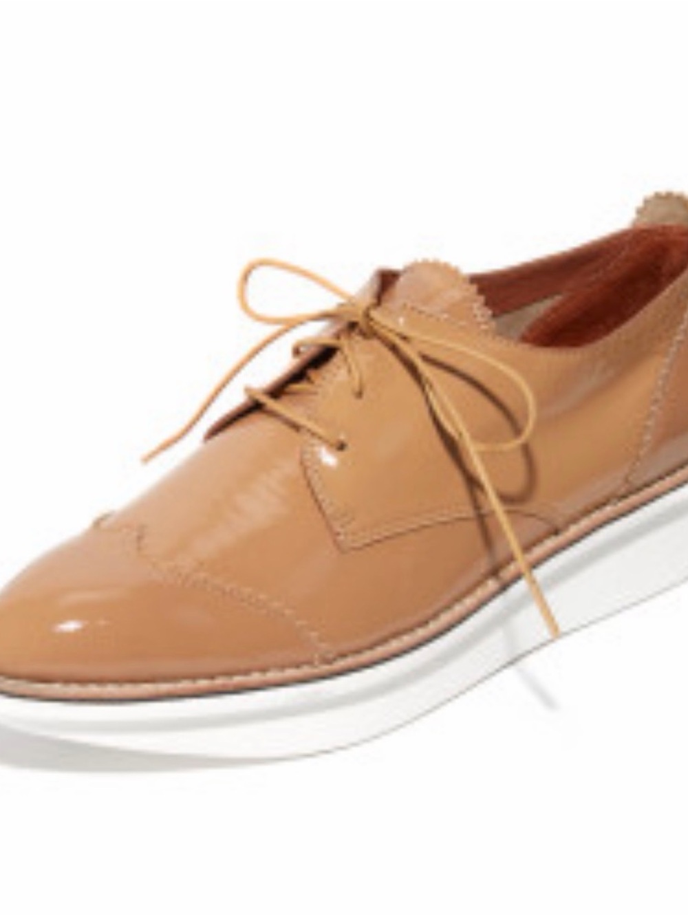 10 Crosby Derek Lam Tan Leather Lace-Up Wingtip Derby